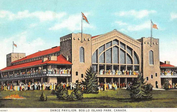 Bob-Lo Island Dance Pavillion - Old Post Card Photo Of Bob-Lo Pavillion (newer photo)